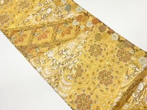 切り嵌め風華紋・流水に草花模様織出し袋帯